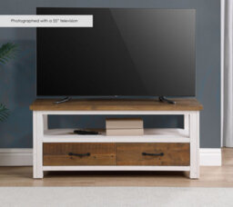 Baumhaus Splash Of White - Widescreen Television Cabinet