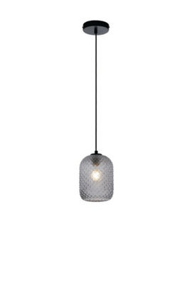 Luminosa Lighting Luminosa Ashford Glass Dome Pendant, Grey,