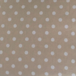 Just So Home Luxury Brushed Cotton Flannelette Fitted Sheet (Natural Polka Dot, Double)
