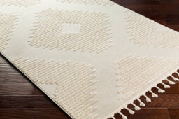 Livabliss Nora-Global Grey Ivory High Pile Fringe Living Dining Bedroom Rug 140 X 200 Cm Easy Care, Non Shedding - thumbnail 6