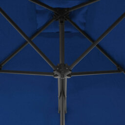 Berkfield Elegant Outdoor Parasol With Steel Pole Blue 300X230 Cm - thumbnail 5