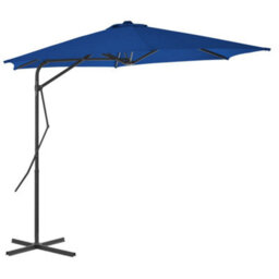 Berkfield Elegant Outdoor Parasol With Steel Pole Blue 300X230 Cm - thumbnail 1
