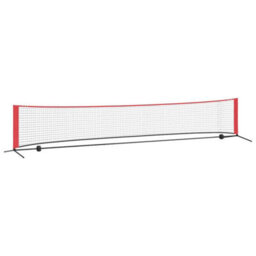 Walplus Tennis Net Folding Black And Red 494.5 X 90 X 87 Cm Polyester - thumbnail 2