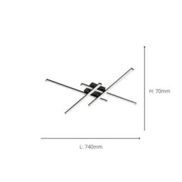 Eglo Vascella Steel & Plastic Led Neutral White Modern Ceiling Light,  Square - thumbnail 4