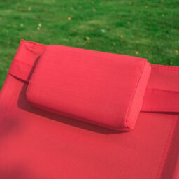 Sobuy Ogs28-R, Outdoor Garden Rocking Sun Lounger Recliner Relaxing Chair With Headrest And Side Bag, Red,w147Xd63Xh85 - thumbnail 4