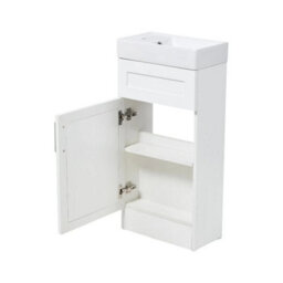 Glossy White 400mm Bathroom Vanity Unit With Basin Sink Bathroom Storage Cabinet - thumbnail 6