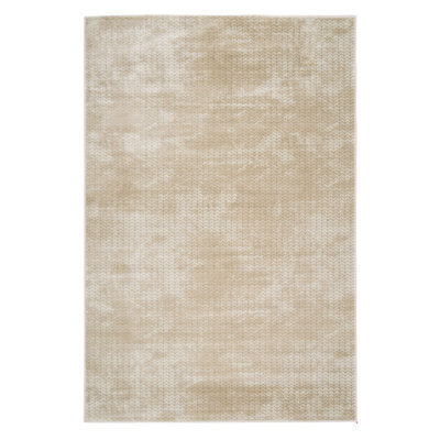 Loomed Cream Green Braided Bedroom Living Area Rug 120X170Cm - image 1