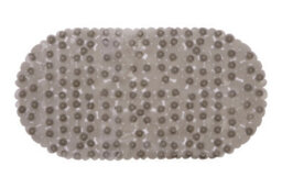 Orsina Pebble Grey Oval Bath Mat - thumbnail 3