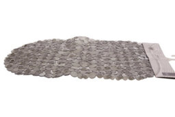 Orsina Pebble Grey Oval Bath Mat - thumbnail 2