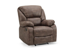 Home Detail Enoch 1 Seater Recliner Armchair, Dark Brown Faux Leather - thumbnail 3
