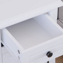 Lassic Vida Designs Nishano White 1 Drawer 1 Door Bedside Cabinet (H)620mm (W)350mm (D)300mm - thumbnail 6