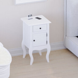 Lassic Vida Designs Nishano White 1 Drawer 1 Door Bedside Cabinet (H)620mm (W)350mm (D)300mm - thumbnail 3