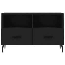 Berkfield Sturdy Tv Cabinet Black 80X36X50 Cm Engineered Wood - thumbnail 5