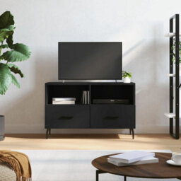 Berkfield Sturdy Tv Cabinet Black 80X36X50 Cm Engineered Wood - thumbnail 2