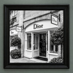 Home Luxe Interiors Dior Fashion Black Step Frame 70X70Cm Luxury Wall Art Home Decor Style - thumbnail 5