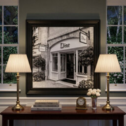 Home Luxe Interiors Dior Fashion Black Step Frame 70X70Cm Luxury Wall Art Home Decor Style - thumbnail 2