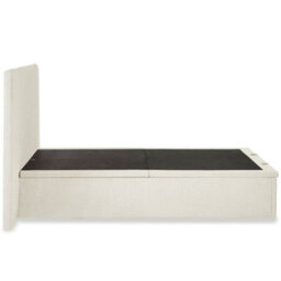 Paige White Fabric Ottoman Storage Hotel Bed Frame - 5Ft King Size - thumbnail 9