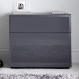 Linea 3 Drawer Grey Chest Only - thumbnail 1