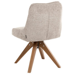 Beliani Set Of 2 Dining Chairs Swivel Dorris Fabric Taupe - thumbnail 6
