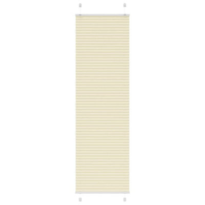 Berkfield Pleated Blind Cream 65X200 Cm Fabric Width 64.4 Cm Polyester - image 1