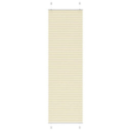 Berkfield Pleated Blind Cream 65X200 Cm Fabric Width 64.4 Cm Polyester - thumbnail 1