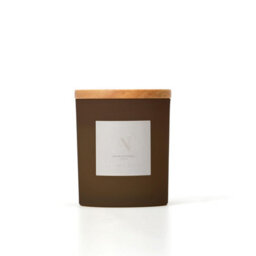Aroma Naturals Frosted Decadence Glass Candle - Praline & Birch Scent