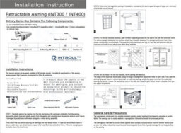 Introll Int400 - Half Cassette Retractable Garden Patio Awnings Manual, White Frame - Grey Fabric - 3M X 2.5M - thumbnail 4