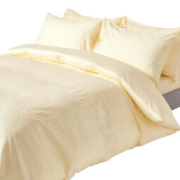 Homescapes Pastel Yellow Egyptian Cotton Duvet Cover And Pillowcases 330 Tc, King
