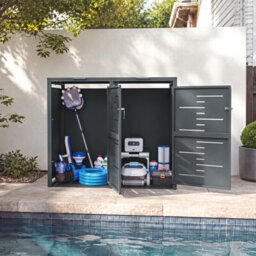 Sobuy Storage Cabinet With 2 Lockable Doors 52.8X31.5X45.7 Inch Ogs64-Dg - Dark Gray - thumbnail 8