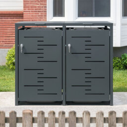 Sobuy Storage Cabinet With 2 Lockable Doors 52.8X31.5X45.7 Inch Ogs64-Dg - Dark Gray - thumbnail 6