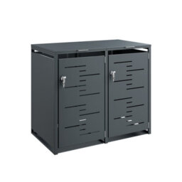Sobuy Storage Cabinet With 2 Lockable Doors 52.8X31.5X45.7 Inch Ogs64-Dg - Dark Gray - thumbnail 3