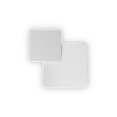 Ideal Lux Luminosa Pouche Led Decorative Square Flush Wall Light White, 3000K - image 1