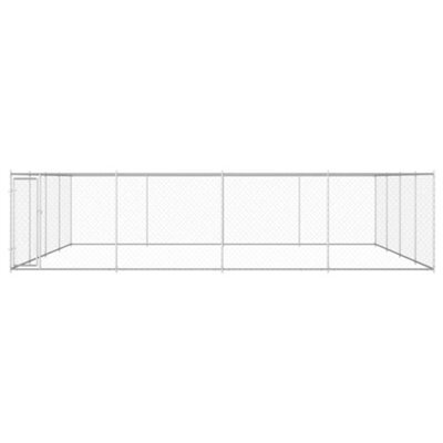 Berkfield Durable Outdoor Dog Kennel Galvanised Steel 760X760X185 Cm - image 1