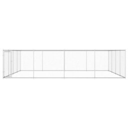 Berkfield Durable Outdoor Dog Kennel Galvanised Steel 760X760X185 Cm - thumbnail 1