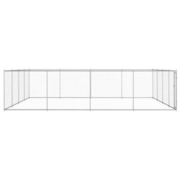 Berkfield Durable Outdoor Dog Kennel Galvanised Steel 760X760X185 Cm - thumbnail 3