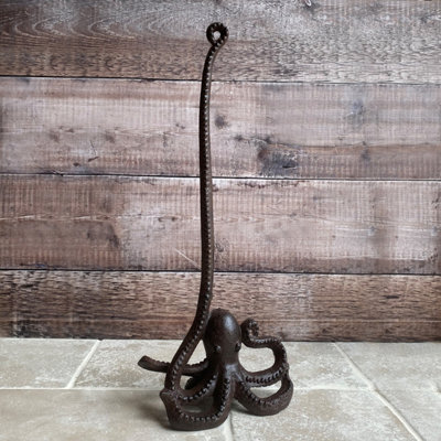 Selections Octopus Loo Roll Toilet Roll Holder In Cast Iron - image 1