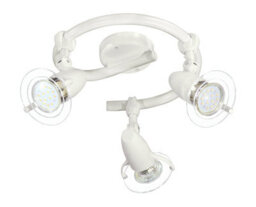Eglo Julie White Led 3 Bulb Ceiling Spotlight Adjustable Heads Warm White 3000K - thumbnail 1