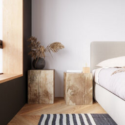 Luminosa Lighting Luminosa Ariz Surface Mounted Square Wall Lamp Natural Wood E27 - thumbnail 7