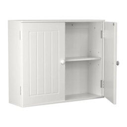 2 Door Bathroom Floor Cabinet, Freestanding Cabinet, Storage Cupboard, White - thumbnail 5
