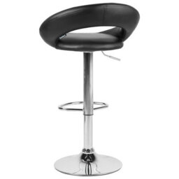 Beliani Prime Two Pack Black Faux Leather Bar Stools - Swivel, Height Adjustable - Pair - thumbnail 6