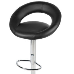 Beliani Prime Two Pack Black Faux Leather Bar Stools - Swivel, Height Adjustable - Pair - thumbnail 7