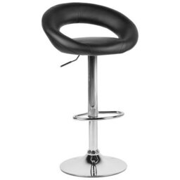 Beliani Prime Two Pack Black Faux Leather Bar Stools - Swivel, Height Adjustable - Pair - thumbnail 4