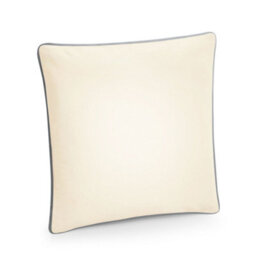 Westford Mill Fairtrade Cotton Piped Cushion Cover Natural/light Grey (40Cm X 40Cm X 18Cm) - thumbnail 2