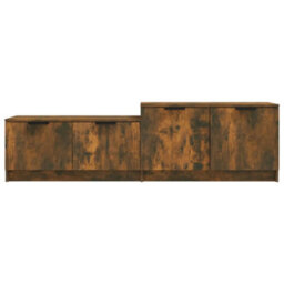 Berkfield Modern Tv Cabinet Smoked Oak 158.5X36X45 Cm Engineered Wood - thumbnail 5