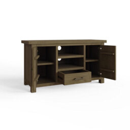 FWSTYLE 2 Door 1 Drawer Large Tv Unit Solid Reclaimed Natural Pine - thumbnail 2