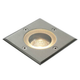 Luminosa Lighting Luminosa Pillar 1 Light Outdoor Recessed Light Marine Grade Brushed Stainless Steel, Glass Ip65, Gu10