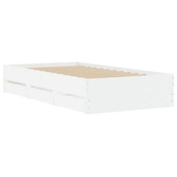 Berkfield Bed Frame With Drawers Without Mattress White 90X190 Cm Single - thumbnail 8