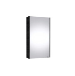 Impact Furniture Bathroom Mirror Cabinet Mirrored Wall Unit 400mm Cupboard Black Grey Ash Slimline Narrow Avir - thumbnail 7