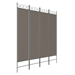 Vidaxl 4-Panel Room Divider Anthracite 160X200 Cm Fabric Room Dividers - thumbnail 1