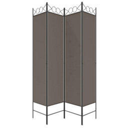 Vidaxl 4-Panel Room Divider Anthracite 160X200 Cm Fabric Room Dividers - thumbnail 5